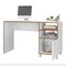 Manhattan Comfort Office Desk Office Desk, 2 Shelf, Mid Century, White, 17.51" D X 31.1" H, 53.14" W X MDP, White 136AMC160 - alternate 4
